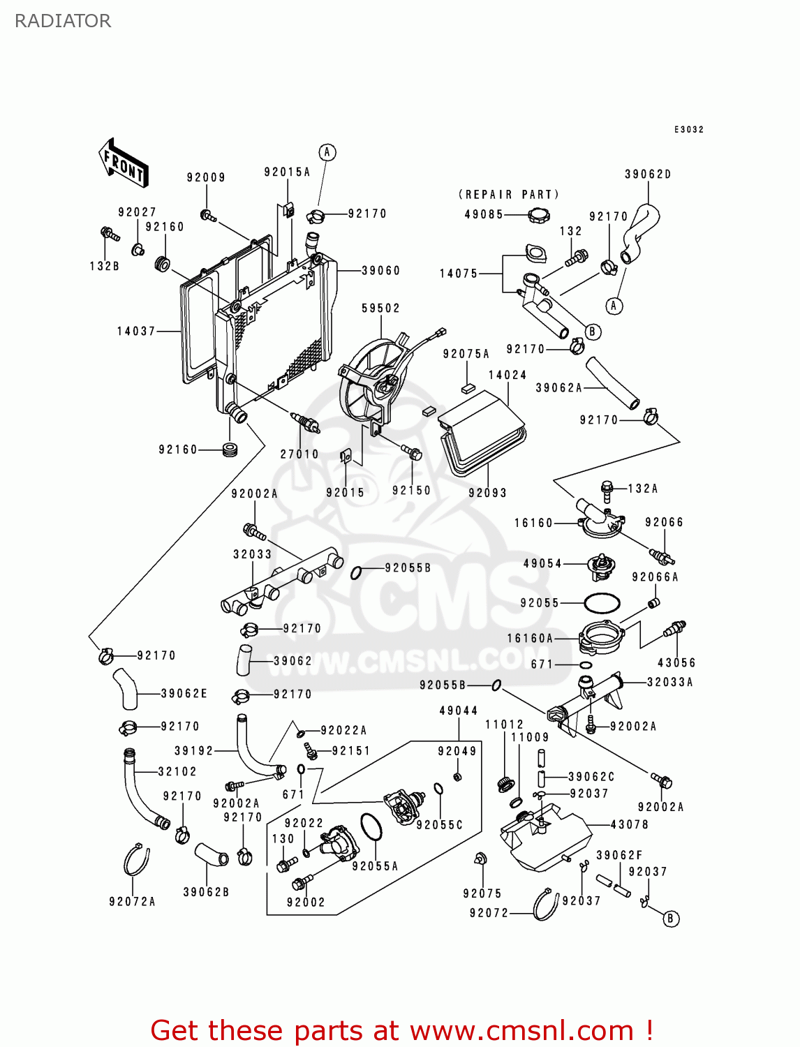 RADIATOR ZG1000A10 CONCOURS 1995 USA CALIFORNIA CANADA
