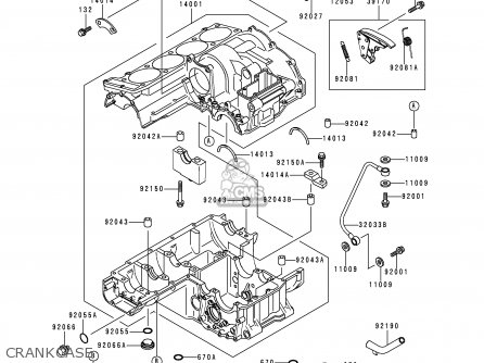 CRANKCASE - ZG1000A10 CONCOURS 1995 USA CALIFORNIA CANADA