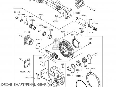 DRIVE SHAFT/FINAL GEAR - ZG1000A10 CONCOURS 1995 USA CALIFORNIA CANADA