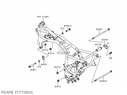FRAME FITTINGS - ZG1000A10 CONCOURS 1995 USA CALIFORNIA CANADA