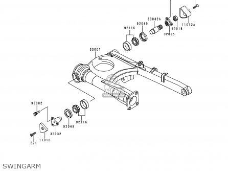 SWINGARM - ZG1000A10 CONCOURS 1995 USA CALIFORNIA CANADA