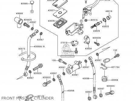 FRONT MASTER CYLINDER - ZG1000A10 CONCOURS 1995 USA CALIFORNIA CANADA