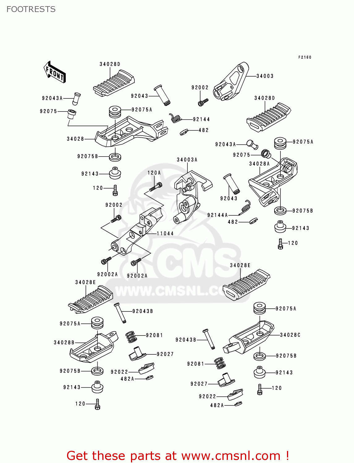 FOOTRESTS ZG1000A11 CONCOURS 1996 CANADA