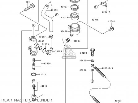 REAR MASTER CYLINDER - ZG1000A11 CONCOURS 1996 CANADA