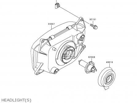 HEADLIGHT(S) - ZG1000A11 CONCOURS 1996 CANADA