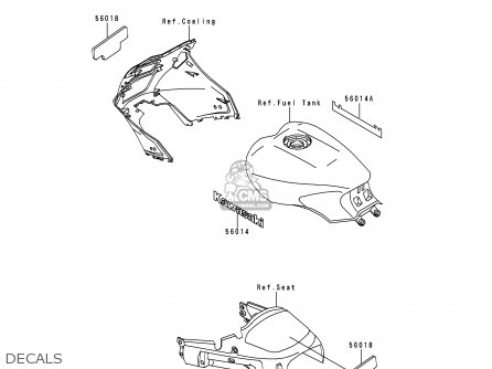 DECALS - ZG1000A12 1000GTR 1997 UNITED KINGDOM FR NL FG ST