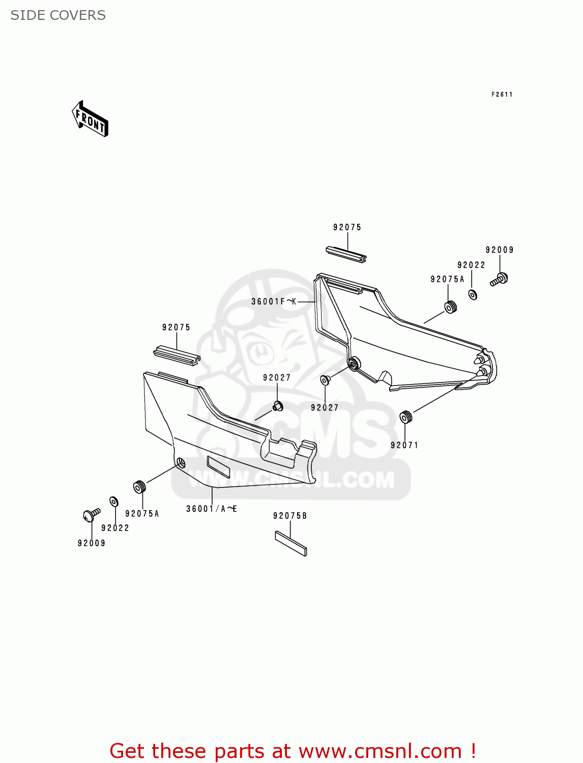 SIDE COVERS ZG1000A12 CONCOURS 1997 USA CALIFORNIA CANADA