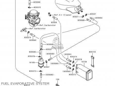 FUEL EVAPORATIVE SYSTEM - ZG1000A12 CONCOURS 1997 USA CALIFORNIA CANADA
