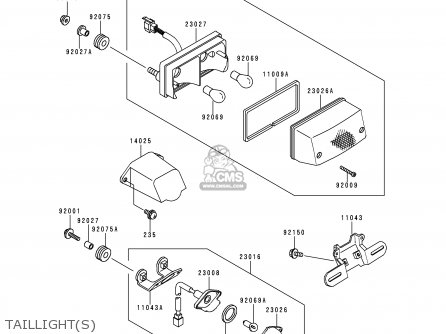 TAILLIGHT(S) - ZG1000A12 CONCOURS 1997 USA CALIFORNIA CANADA