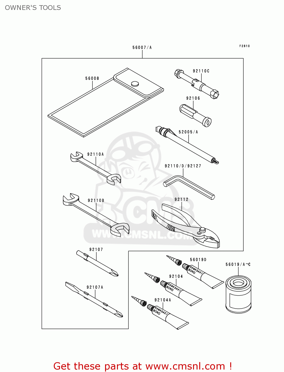 OWNER'S TOOLS ZG1000A13 1000GTR 1998 FRANCE FG