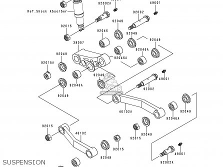 SUSPENSION - ZG1000A13 1000GTR 1998 FRANCE FG