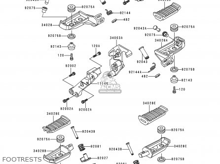 FOOTRESTS - ZG1000A13 1000GTR 1998 FRANCE FG