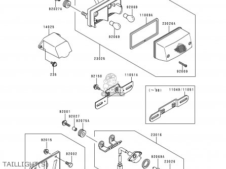 TAILLIGHT(S) - ZG1000A13 1000GTR 1998 FRANCE FG