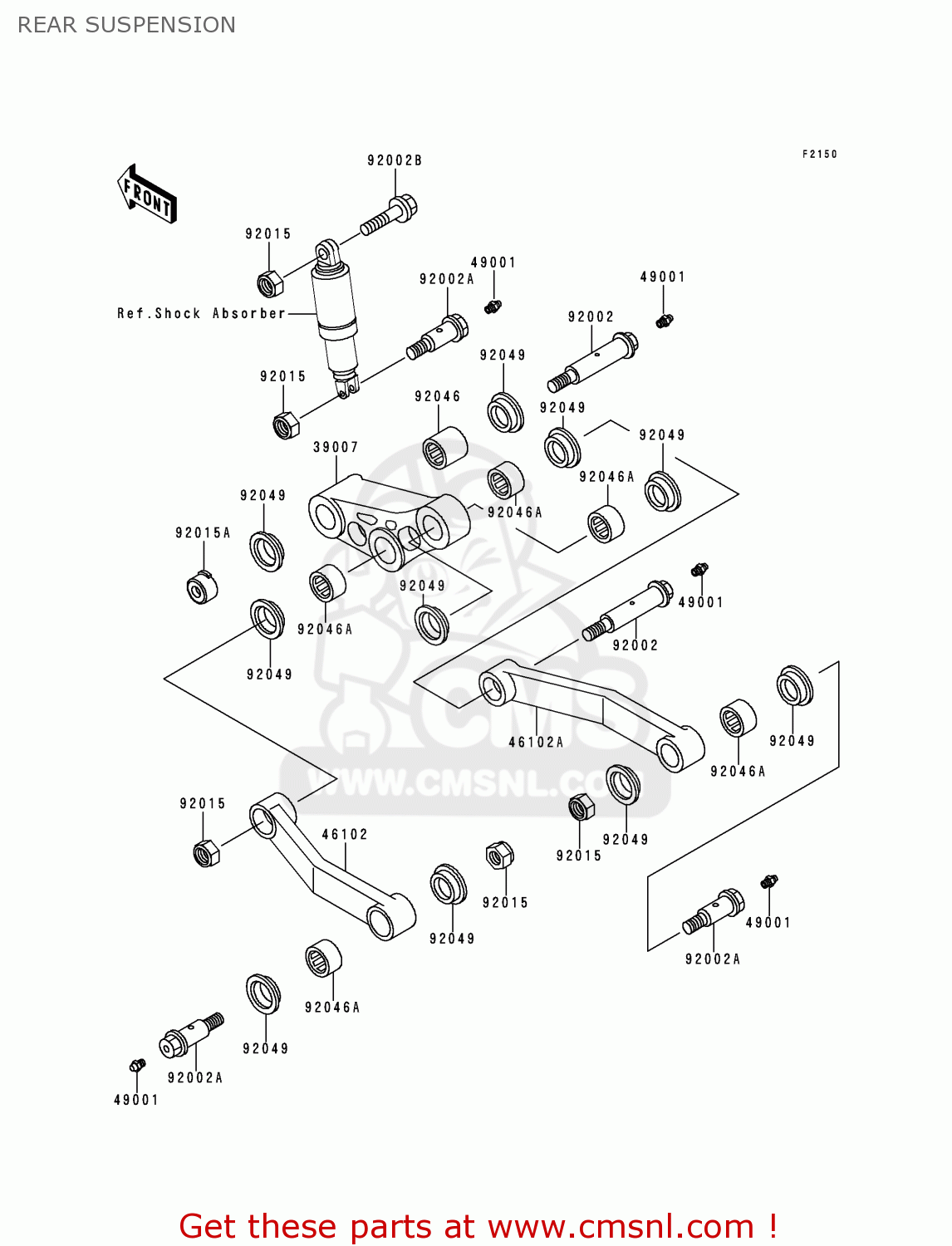 REAR SUSPENSION ZG1000A13 CONCOURS 1998 USA CALIFORNIA CANADA