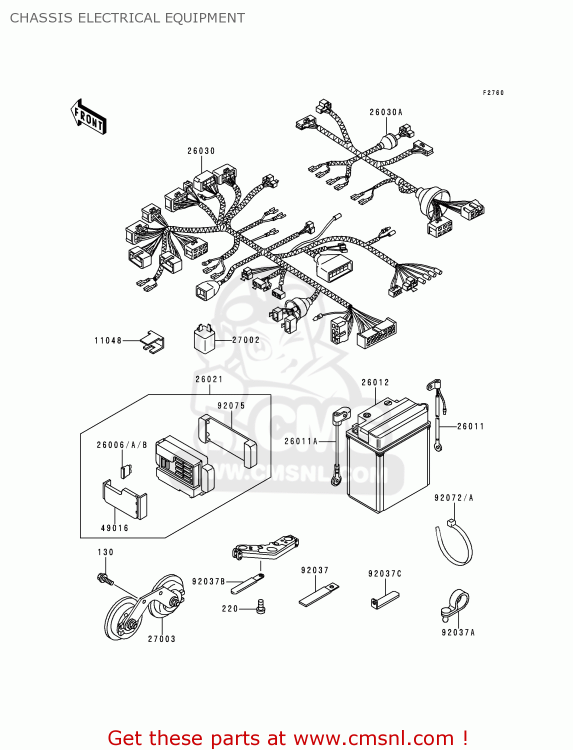 CHASSIS ELECTRICAL EQUIPMENT ZG1000A13 CONCOURS 1998 USA CALIFORNIA CANADA