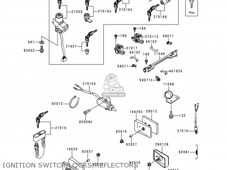 IGNITION SWITCH/LOCKS/REFLECTORS - ZG1000A13 CONCOURS 1998 USA CALIFORNIA CANADA
