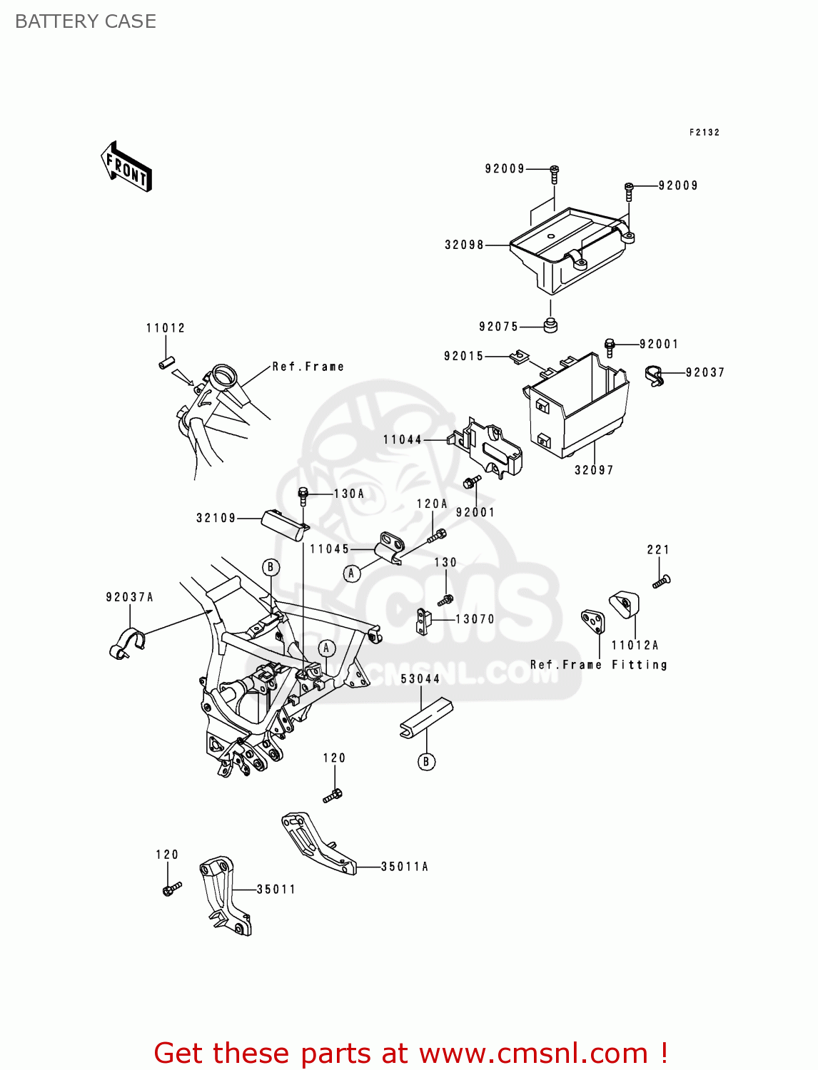 BATTERY CASE ZG1000A14 1000GTR 1999 UNITED KINGDOM FR NL FG NR SD ST