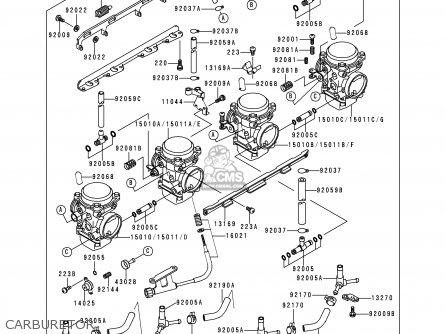 CARBURETOR - ZG1000A14 1000GTR 1999 UNITED KINGDOM FR NL FG NR SD ST