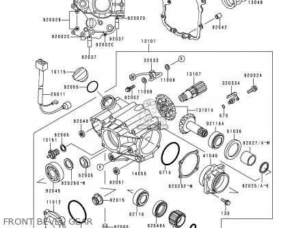 FRONT BEVEL GEAR - ZG1000A14 1000GTR 1999 UNITED KINGDOM FR NL FG NR SD ST
