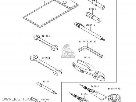 OWNER'S TOOLS - ZG1000A14 1000GTR 1999 UNITED KINGDOM FR NL FG NR SD ST