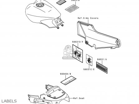 LABELS - ZG1000A14 1000GTR 1999 UNITED KINGDOM FR NL FG NR SD ST