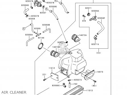 AIR CLEANER - ZG1000A14 CONCOURS 1999 USA CALIFORNIA CANADA