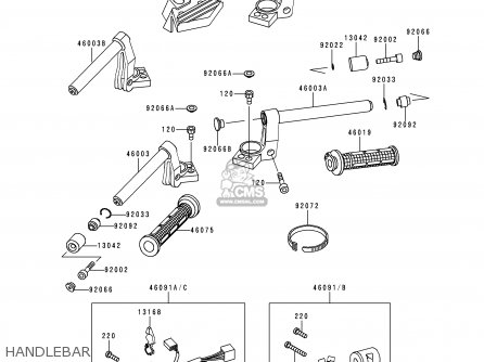 HANDLEBAR - ZG1000A14 CONCOURS 1999 USA CALIFORNIA CANADA