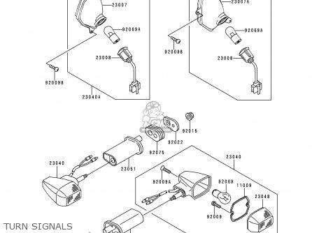 TURN SIGNALS - ZG1000A14 CONCOURS 1999 USA CALIFORNIA CANADA