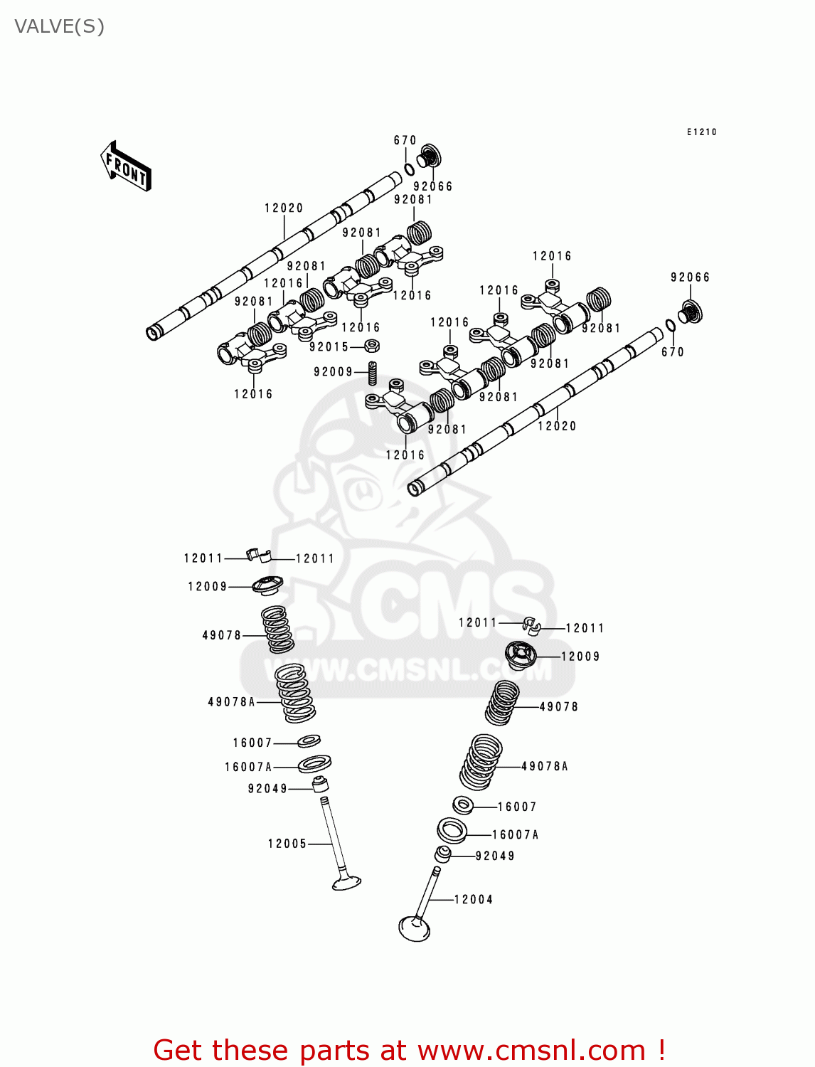 VALVE(S) ZG1000A15 1000GTR 2000 EUROPE FR