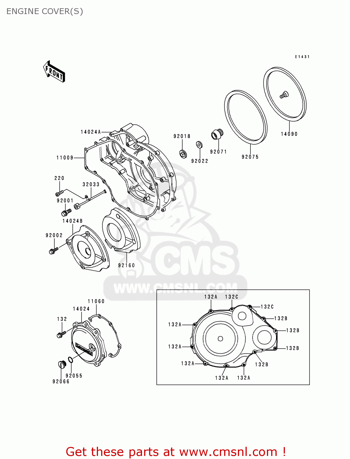 ENGINE COVER(S) ZG1000A15 1000GTR 2000 EUROPE FR