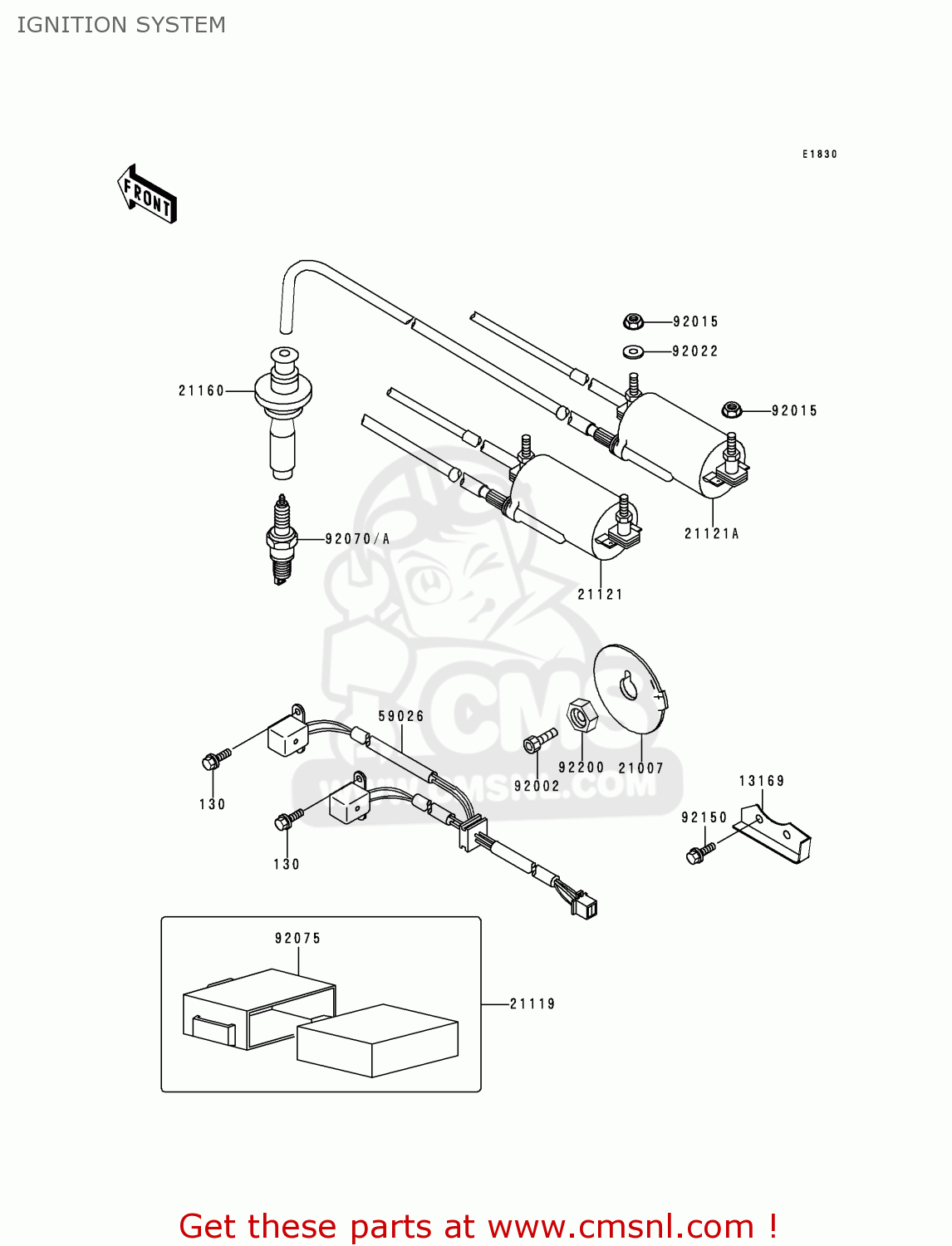 IGNITION SYSTEM ZG1000A15 1000GTR 2000 EUROPE FR