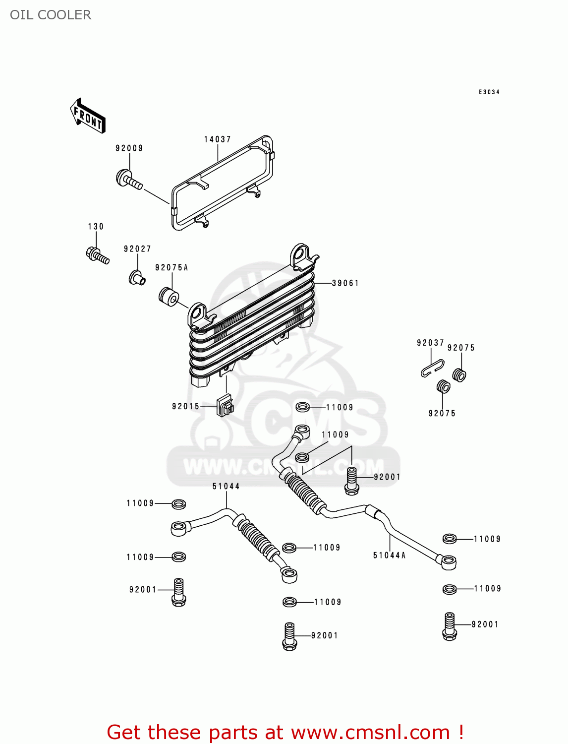 OIL COOLER ZG1000A15 1000GTR 2000 EUROPE FR