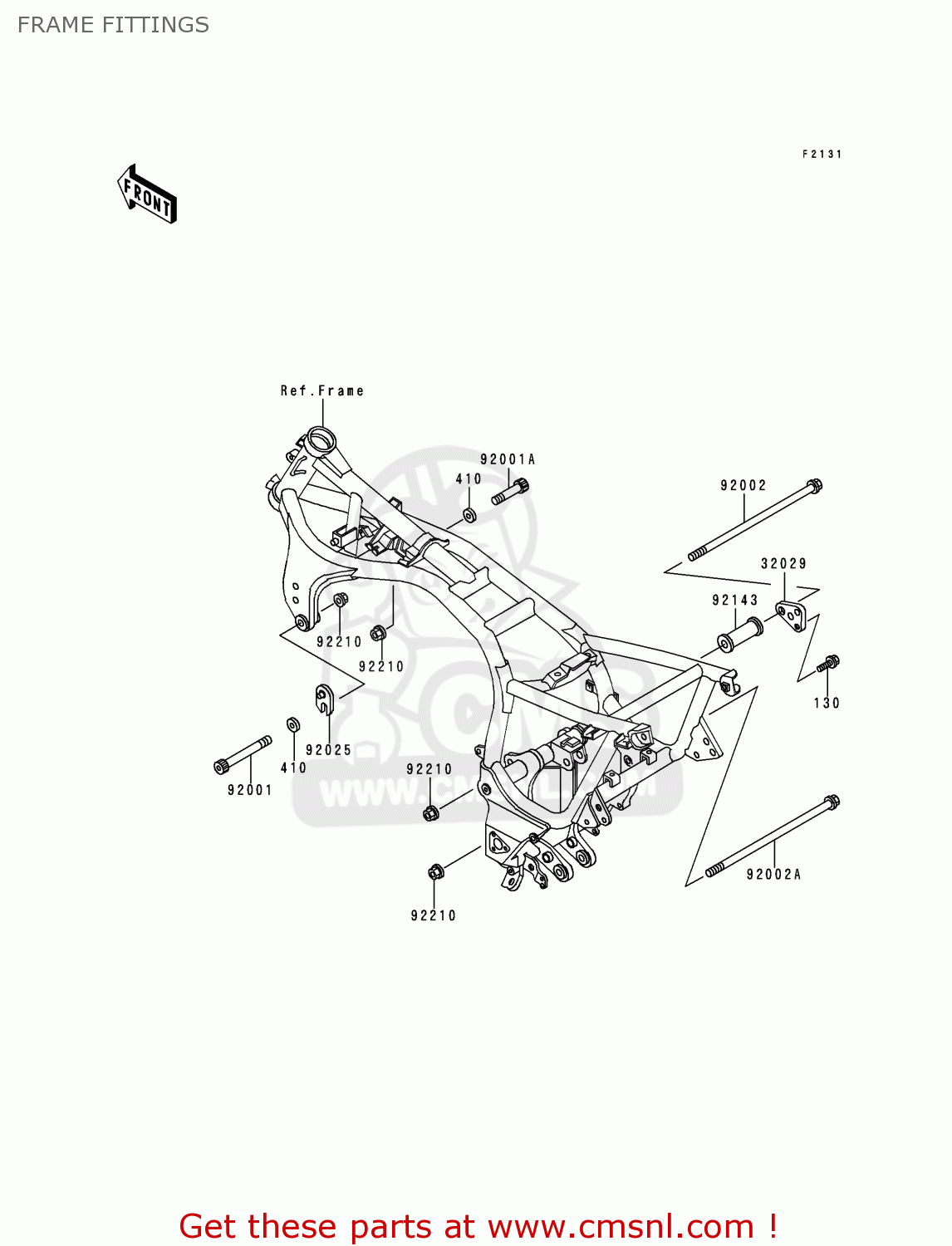 FRAME FITTINGS ZG1000A15 1000GTR 2000 EUROPE FR