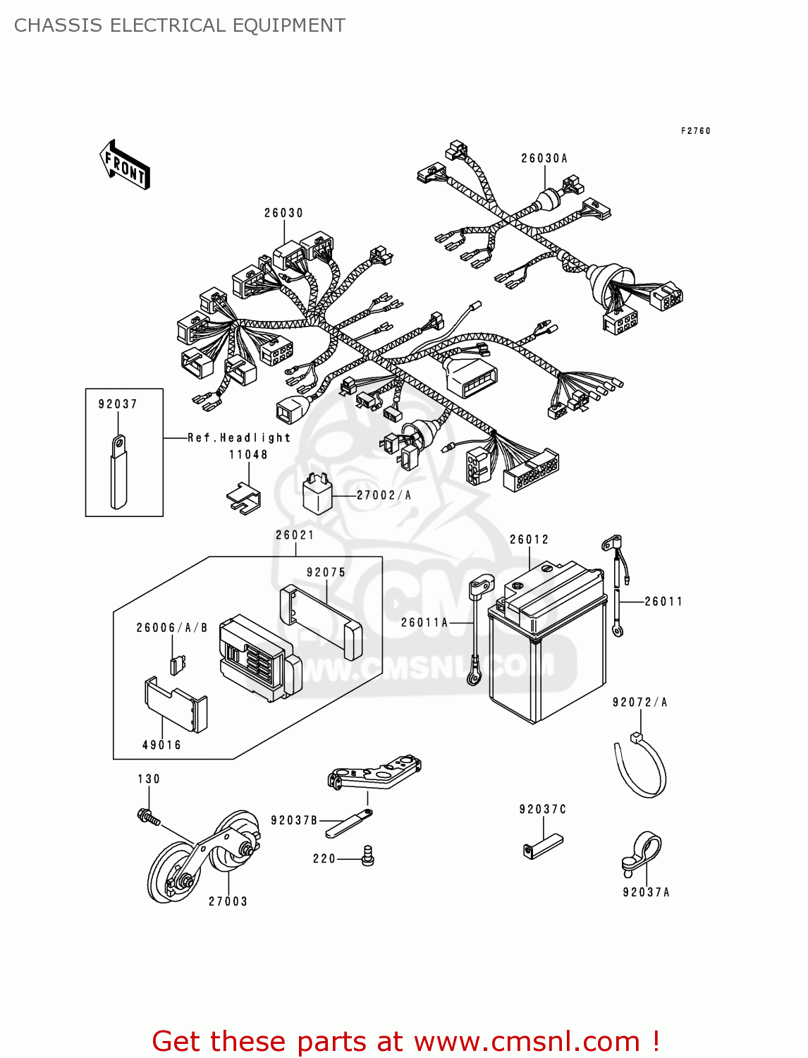 CHASSIS ELECTRICAL EQUIPMENT ZG1000A15 1000GTR 2000 EUROPE FR