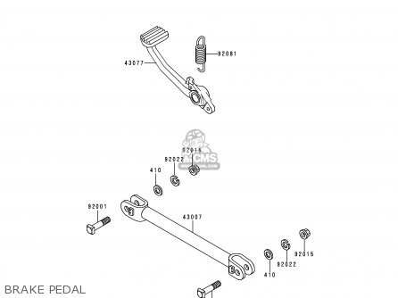 BRAKE PEDAL - ZG1000A15 1000GTR 2000 EUROPE FR