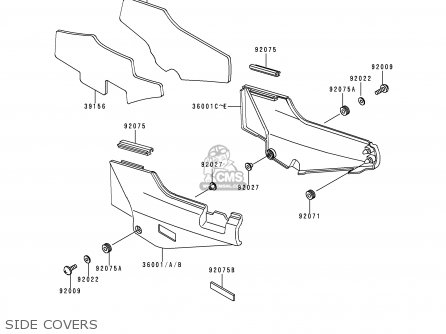 SIDE COVERS - ZG1000A15 1000GTR 2000 EUROPE FR