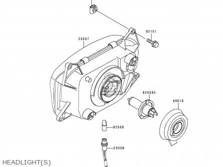 HEADLIGHT(S) - ZG1000A15 1000GTR 2000 EUROPE FR