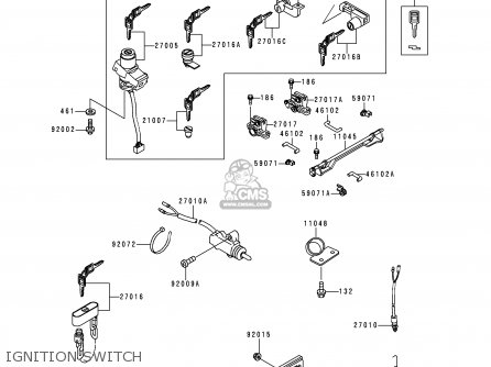 IGNITION SWITCH - ZG1000A15 1000GTR 2000 EUROPE FR