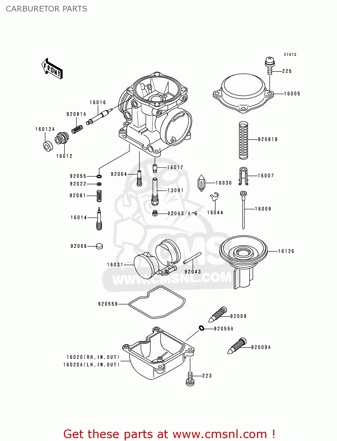 CARBURETOR PARTS ZG1000A15 CONCOURS 2000 USA CALIFORNIA CANADA