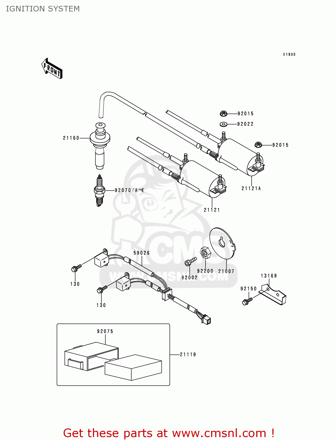 IGNITION SYSTEM ZG1000A15 CONCOURS 2000 USA CALIFORNIA CANADA