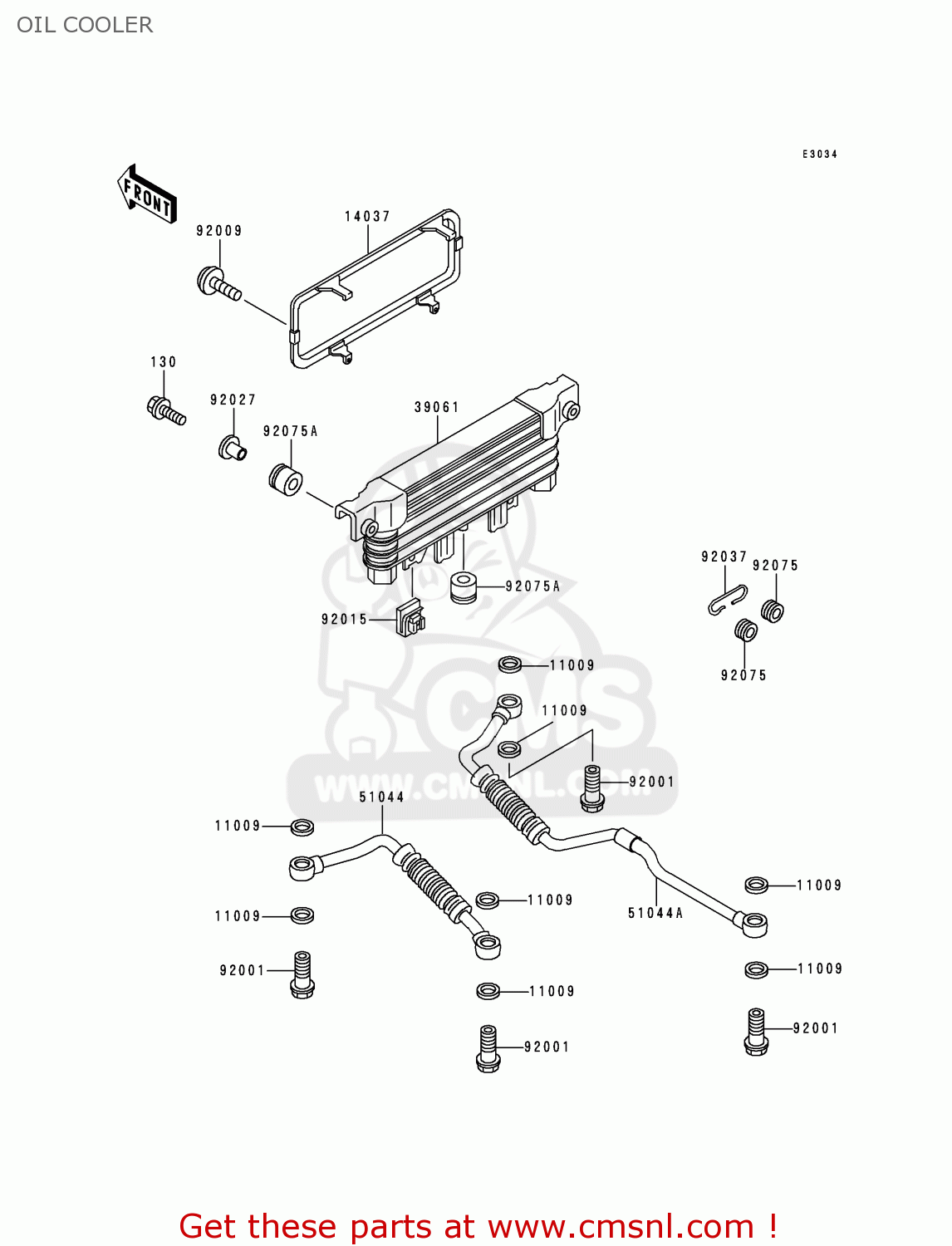 OIL COOLER ZG1000A15 CONCOURS 2000 USA CALIFORNIA CANADA