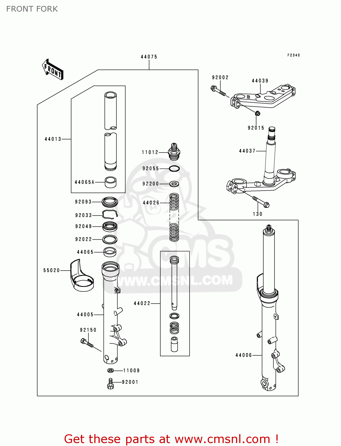 FRONT FORK ZG1000A15 CONCOURS 2000 USA CALIFORNIA CANADA