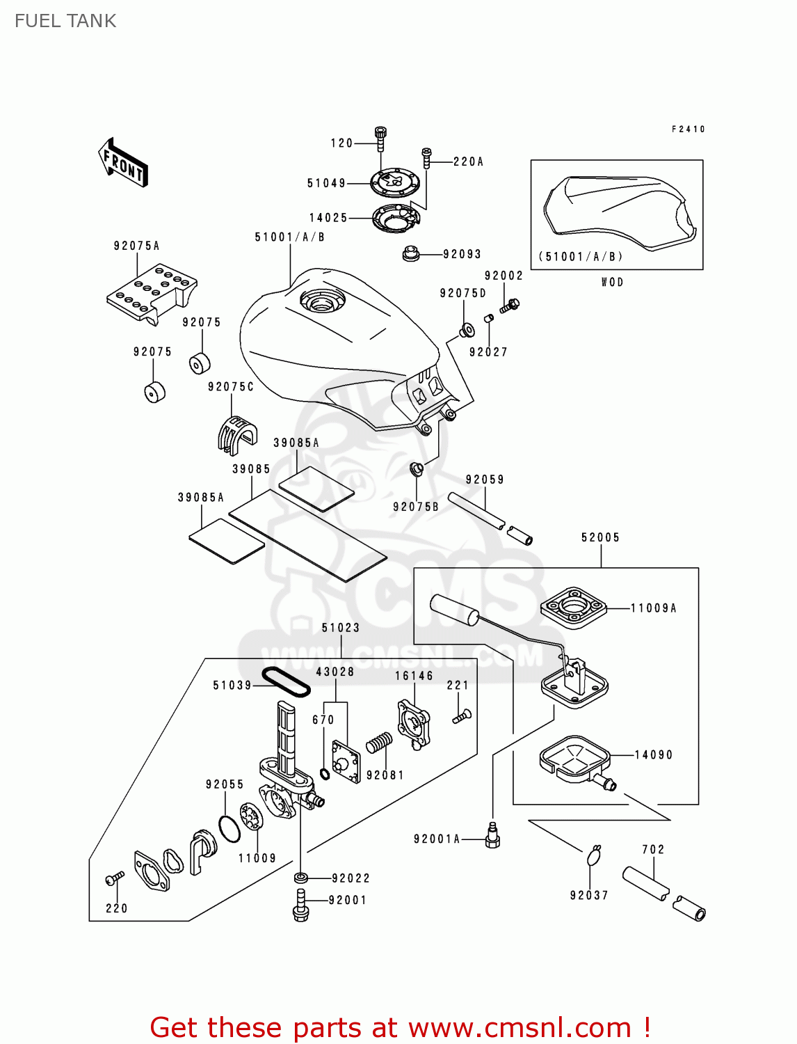 FUEL TANK ZG1000A15 CONCOURS 2000 USA CALIFORNIA CANADA