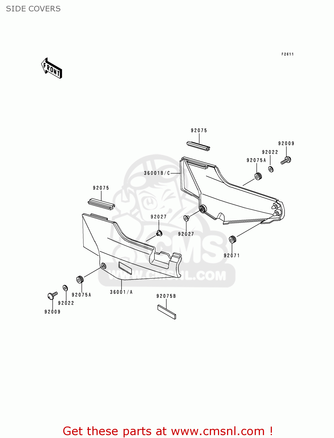SIDE COVERS ZG1000A15 CONCOURS 2000 USA CALIFORNIA CANADA