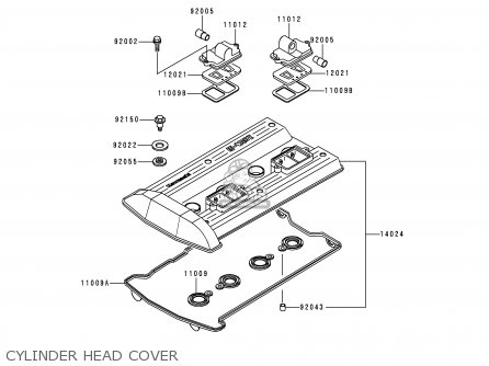 CYLINDER HEAD COVER - ZG1000A15 CONCOURS 2000 USA CALIFORNIA CANADA