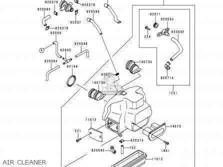 AIR CLEANER - ZG1000A15 CONCOURS 2000 USA CALIFORNIA CANADA