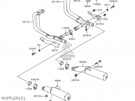 MUFFLER(S) - ZG1000A15 CONCOURS 2000 USA CALIFORNIA CANADA