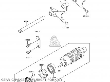GEAR CHANGE DRUM/SHIFT FORK(S) - ZG1000A15 CONCOURS 2000 USA CALIFORNIA CANADA