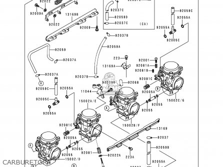 CARBURETOR - ZG1000A15 CONCOURS 2000 USA CALIFORNIA CANADA