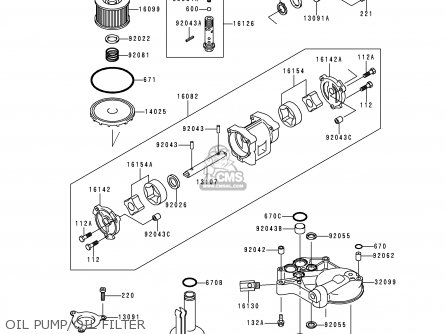 OIL PUMP/OIL FILTER - ZG1000A15 CONCOURS 2000 USA CALIFORNIA CANADA